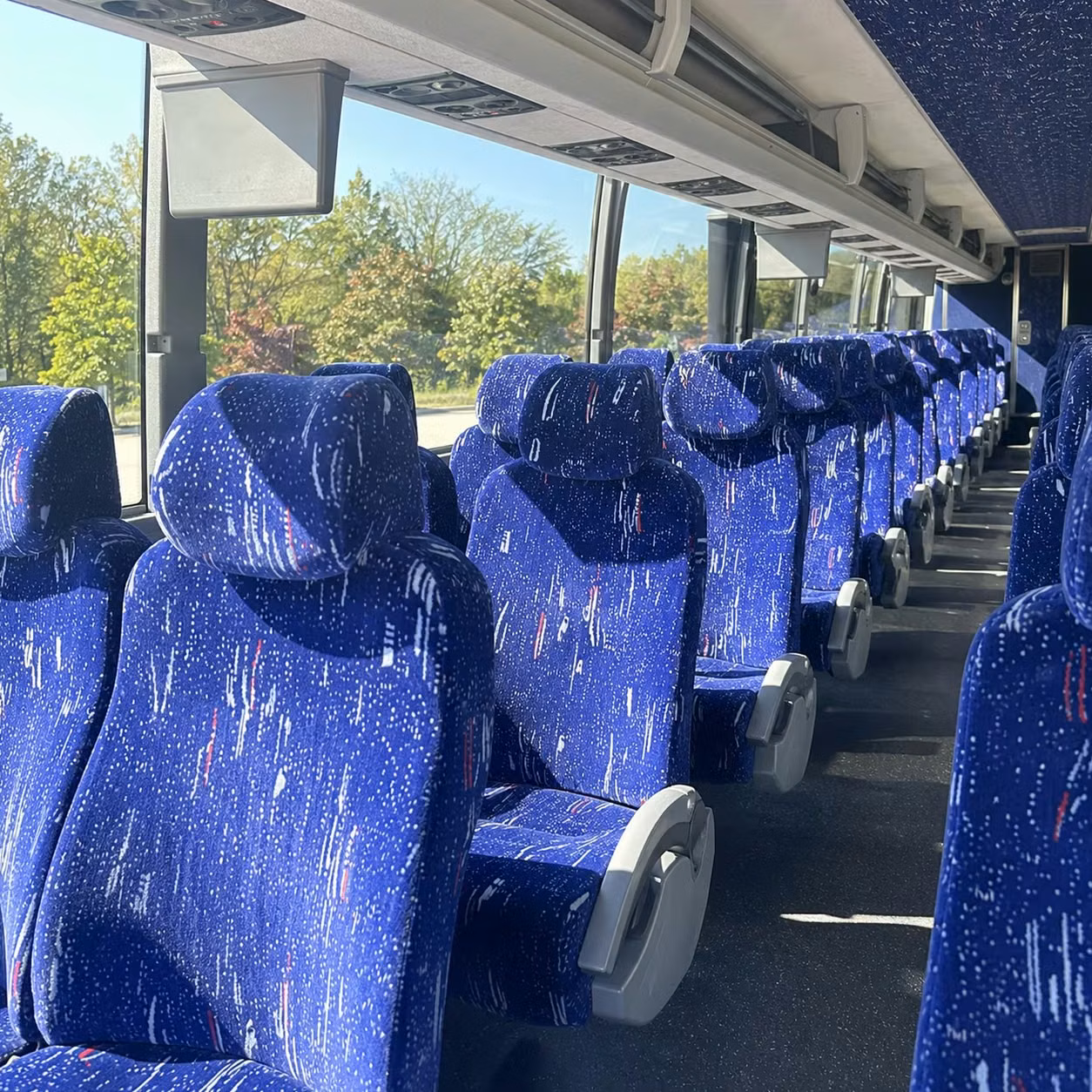 56 passenger charter bus interior